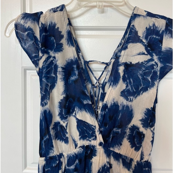 Billabong Woman’s Blue/off white Floral Maxi Dress Size:Small summer/beach - Picture 4 of 14